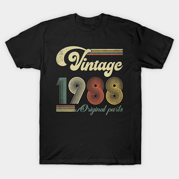 Retro Vintage 1988 Made In 1988 36 Years Old 36th Birthday T-Shirt by flandyglot